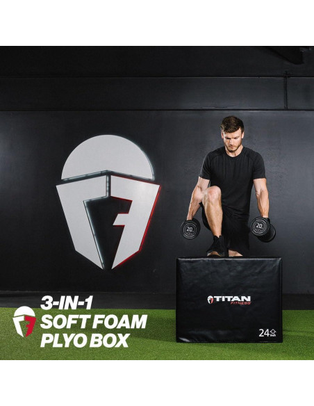 Caja de Salto Plyo Titan Attachments 3 en 1 50.8/61/76.2cm