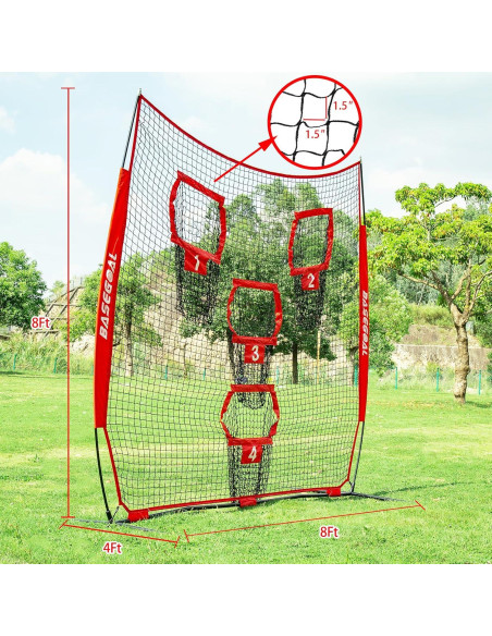Red de Fútbol BaseGoal 2.44m con 4 Bolsillos de Precisión