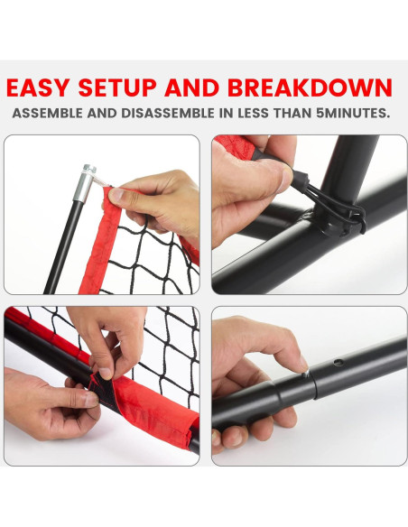 Red de Fútbol BaseGoal 2.44m con 4 Bolsillos de Precisión