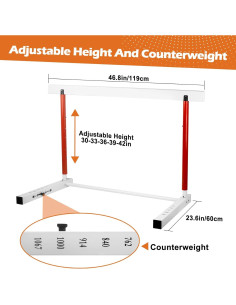 Valla de Entrenamiento Ajustable NELOMO NL-35 para Atletismo 2