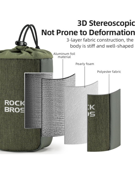 Bolsa de Sillín Rockbros con Porta Botellas 0.7L y Mini Mochila 0.3L