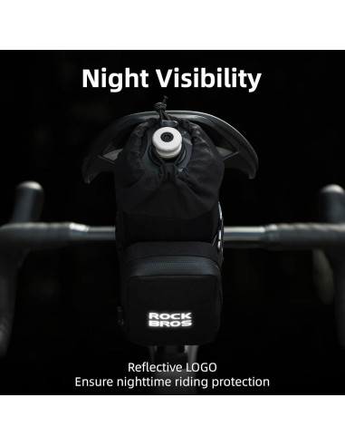 Bolsa de Sillín Rockbros con Porta Botellas 0.7L y Mini Mochila 0.3L