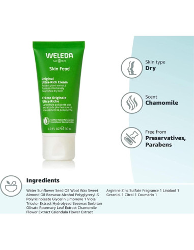 Crema Corporal Weleda Skin Food 103.5 ml Hidratante Natural