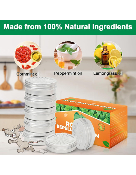 Paquete de 6 Repelentes de Ratones de Menta Crobirware