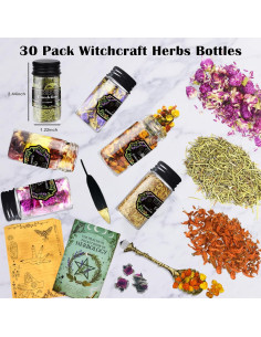 Kit de Brujería Ainswei 30 Hierbas y Flores Secas 1.02kg 2