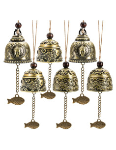 Campanas de Viento Peohud 6 Piezas Dragón Chino Vintage