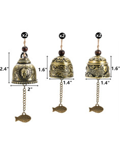 Campanas de Viento Peohud 6 Piezas Dragón Chino Vintage 2