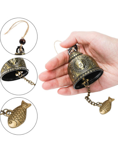 Campanas de Viento Peohud 6 Piezas Dragón Chino Vintage