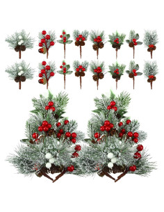 48 Piezas Ramas de Pino Artificial Panelee para Decoración Navideña