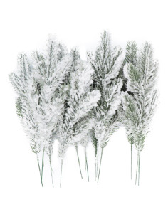 12 Agujas de Pino Artificial Nevado Kunjocy 27cm Decoración