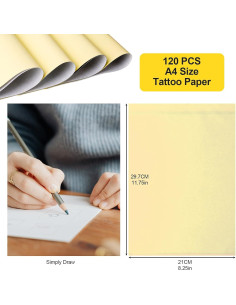 Papel de Transferencia para Tatuajes Acejoz A4 120 Hojas 2