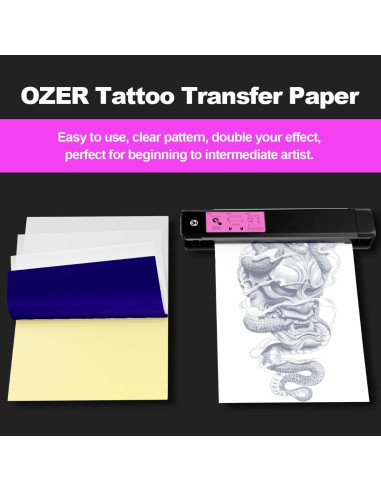 Papel de Transferencia para Tatuajes OZER A4 x 50 Hojas