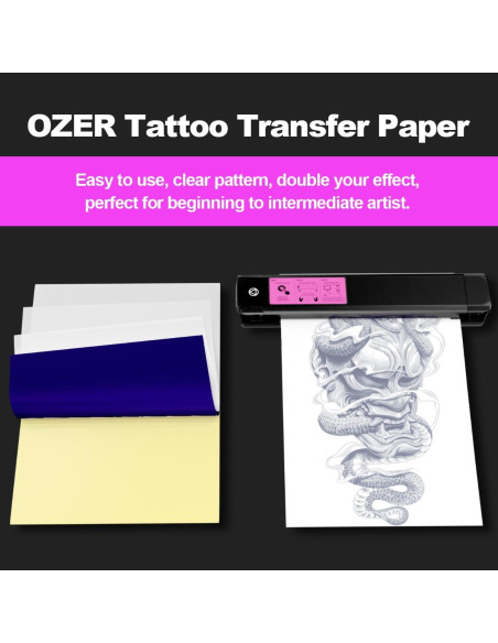 Papel de Transferencia para Tatuajes OZER A4 x 50 Hojas