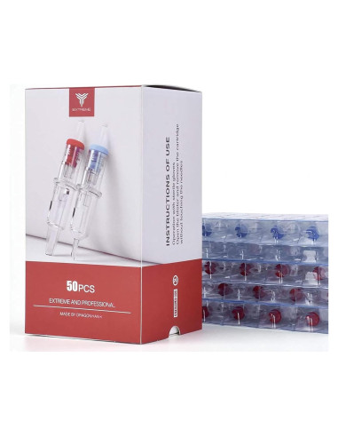 Cartuchos Agujas Dragonhawk Extreme 50Pcs Mixtos 1003RL 1005RL