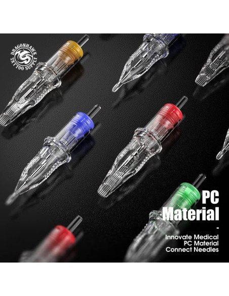 Cartuchos Agujas Dragonhawk Extreme 50Pcs Mixtos 1003RL 1005RL