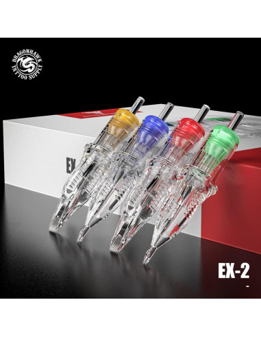 Cartuchos Agujas Dragonhawk Extreme 50Pcs Mixtos 1003RL 1005RL