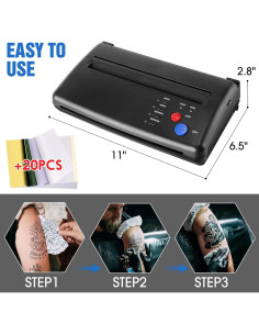 Máquina de Transferencia de Tatuajes CORIEOSD EISBO-1 con 20 Papeles 2