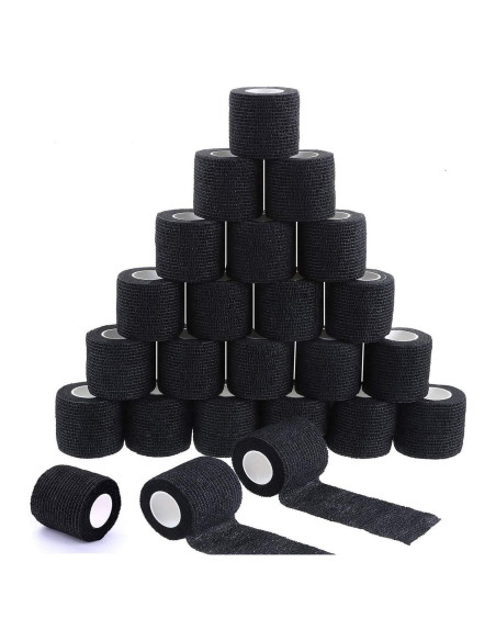 Venda Autoadhesiva para Tatuajes Jconly 24PCS 5m Negra
