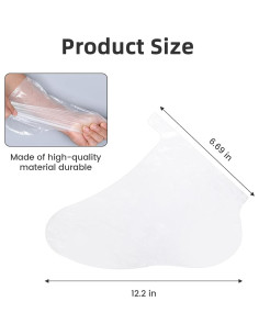 400 Fundas Plásticas Desechables para Pies Keggaen - Pedicura Spa 2