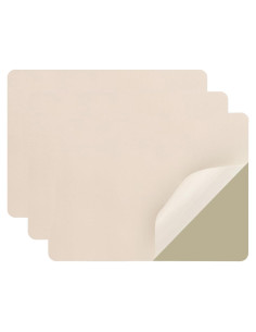 Kit de Reparación Autoadhesiva de Cuero LHOMS 3 Pcs Beige