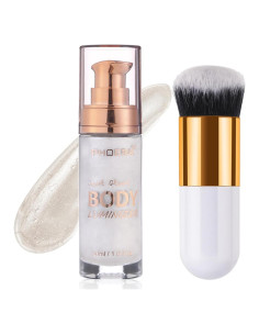 Aceite Brillante Corporal Lezero 30ml Diamante Platino Hidratante