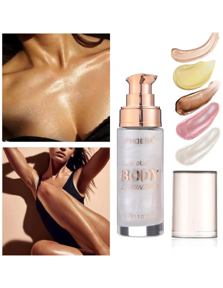 Aceite Brillante Corporal Lezero 30ml Diamante Platino Hidratante