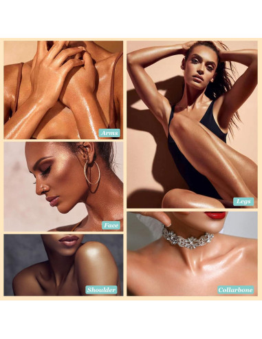 Aceite Brillante Corporal Lezero 30ml Diamante Platino Hidratante