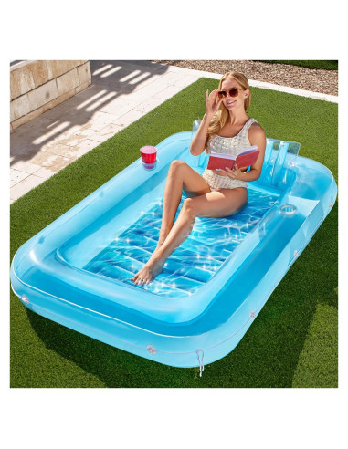 Flotador Inflable Sloosh para Tanning 178x117 cm Azul