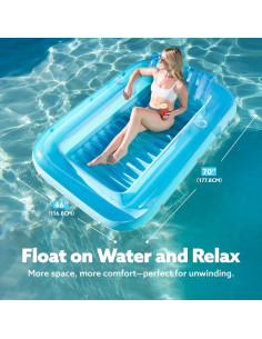 Flotador Inflable Sloosh para Tanning 178x117 cm Azul 2