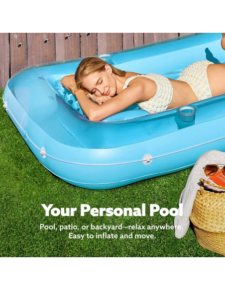 Flotador Inflable Sloosh para Tanning 178x117 cm Azul