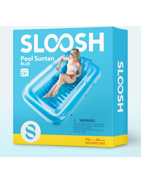 Flotador Inflable Sloosh para Tanning 178x117 cm Azul