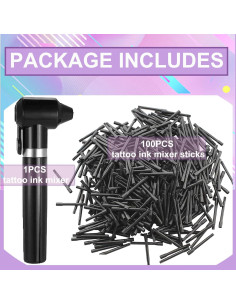 Kit Mezclador de Tinta Urknall con 100 Palitos para Tatuajes 2