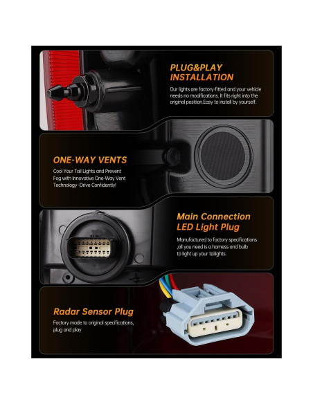 Luces Traseras LED OKLPF para Ford F150 2017-2020 Lado Izquierdo