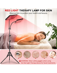 Lámpara de Terapia de Luz Roja SAVILER Doble Cabezal 660nm 2
