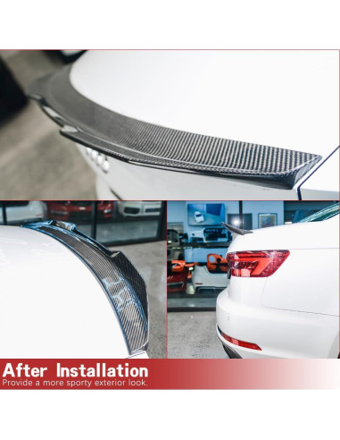 Spoiler de maletero fibra de carbono Audi A4 S4 B9 2017-2024