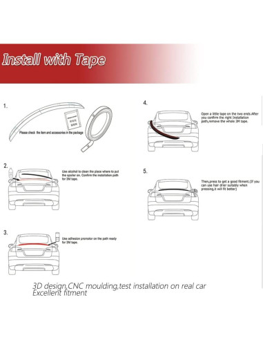 Spoiler de maletero fibra de carbono Audi A4 S4 B9 2017-2024