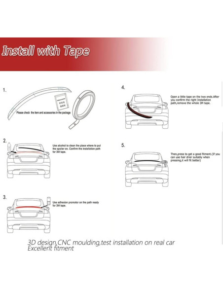 Spoiler de maletero fibra de carbono Audi A4 S4 B9 2017-2024