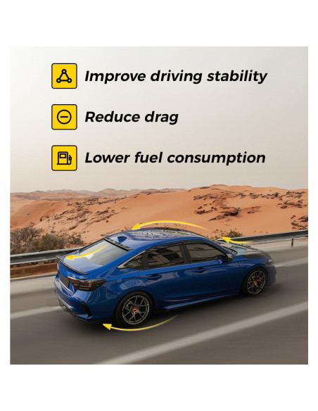 Alerón Trasero Xprite para Honda Civic 2021-2025 - ABS Negro