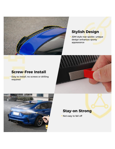 Alerón Trasero Xprite para Honda Civic 2021-2025 - ABS Negro