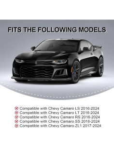 Alerón Trasero Negro Brillante Fancemot para Chevy Camaro 2016-2024 2