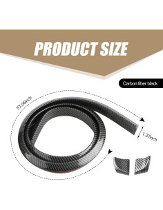 Alerón Trasero de Coche 1.44m Negro Icykale Universal 2