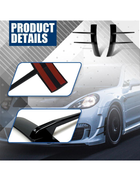 Kit de Alerones de Spoiler HEVLE Universal 2 Piezas Negro