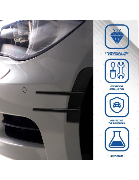 Kit de Alerones de Spoiler HEVLE Universal 2 Piezas Negro