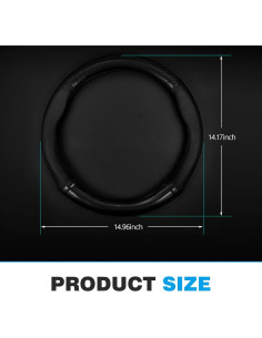 Cubierta de Volante DACIRTY Antideslizante Fibra de Carbono 2