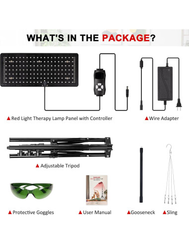 Lámpara de Terapia de Luz Roja SAVILER SVL-13 Alivio Dolor