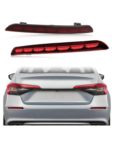 Luz de Niebla Trasera LED KEEGTBOX para Honda Civic 2022-2023