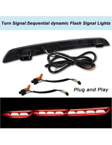 Luz de Niebla Trasera LED KEEGTBOX para Honda Civic 2022-2023