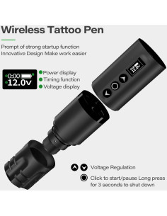 Kit de Tatuaje OZER Pluma Inalámbrica 53 Piezas Accesorios 2