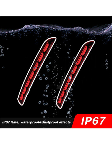 Luz de Niebla Trasera LED KEEGTBOX para Honda Civic 2022-2023