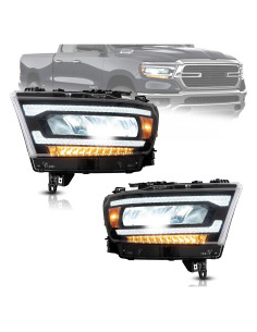 Faros VLAND para Dodge RAM 1500 2019-2021 LED Ámbar
